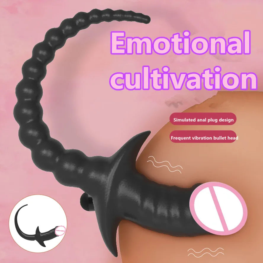TPE Vibrator Dog Tail Butt Plug Puppy Tail Anal Plug Toys G-spot Stimulator Erotic Adult Toys Slave Women Tail Gay Sex Toys