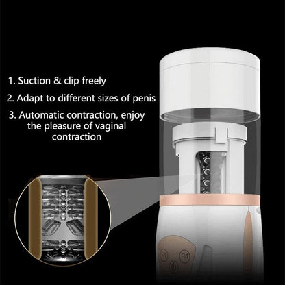 Automatic Telescopic Air Male Masturbator Artificial Vagina Oral Anal Sex Masturbation Male Machine Erotic Toy for Man