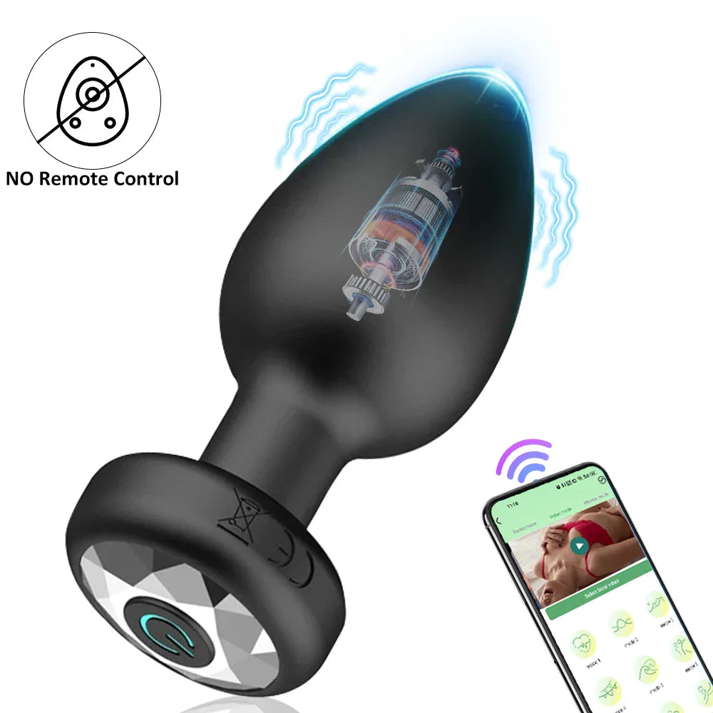 Telescopic Anal Plug Vibrator, Vibrating Butt Plug Dildo, Wireless Remote Prostate Massager, Vagina Masturbator Sex Toy for Men and Gays