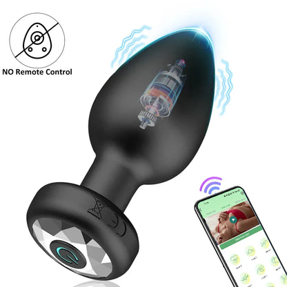 Telescopic Anal Plug Vibrator, Vibrating Butt Plug Dildo, Wireless Remote Prostate Massager, Vagina Masturbator Sex Toy for Men and Gays
