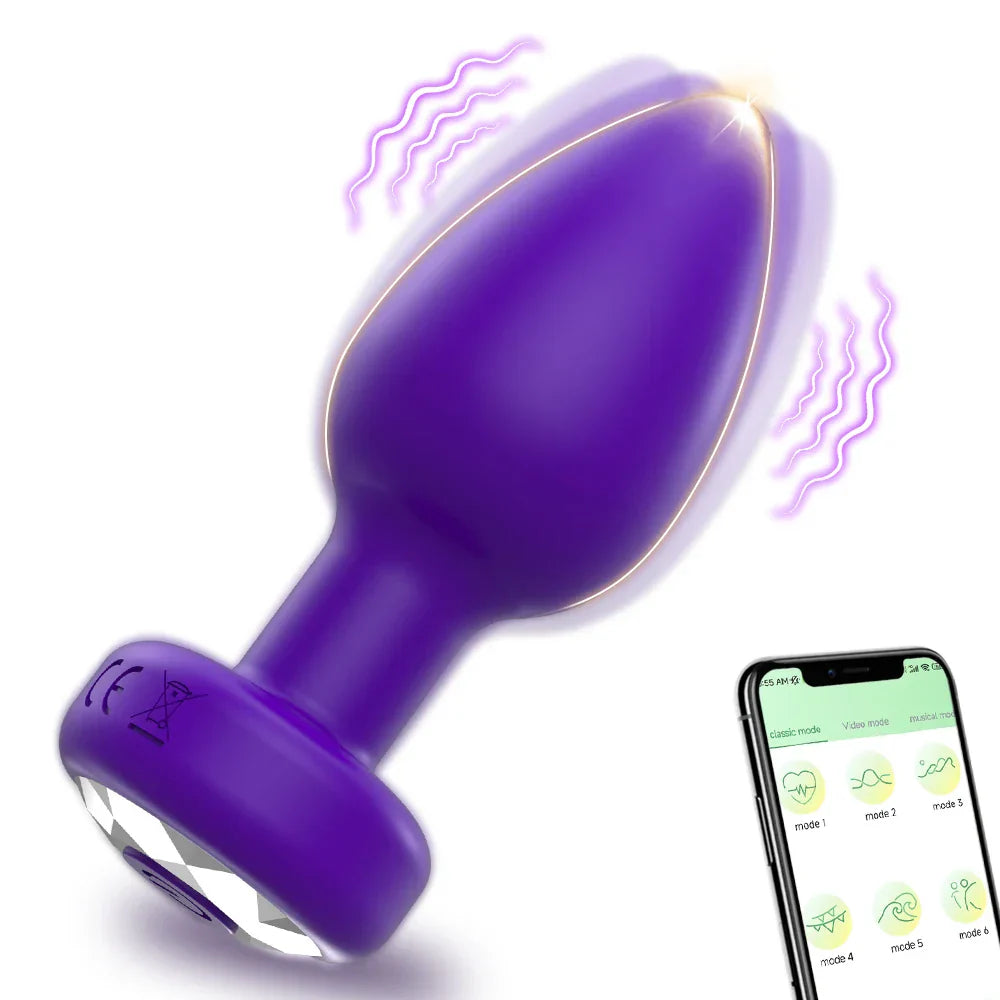 Telescopic Anal Plug Vibrator, Vibrating Butt Plug, Wireless Remote Dildo, Prostate Massager, Vagina Masturbator, Sex Toy for Men and Gays