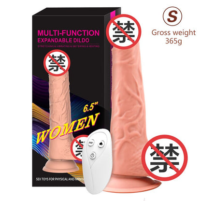 Telescopic Heating Dildo Vibrator G-Spot Massage Large Realistic Penis Erotic Anal Sex Toy for Women Adult Product