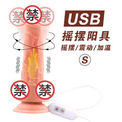 Telescopic Heating Dildo Vibrator G-Spot Massage Large Realistic Penis Erotic Anal Sex Toy for Women Adult Product