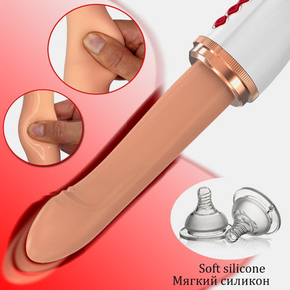 Telescopic Dildo Vibrator and Automatic Up and Down Massager G-Spot Thrusting Retractable Vaginal Toy for Female Orgasm
