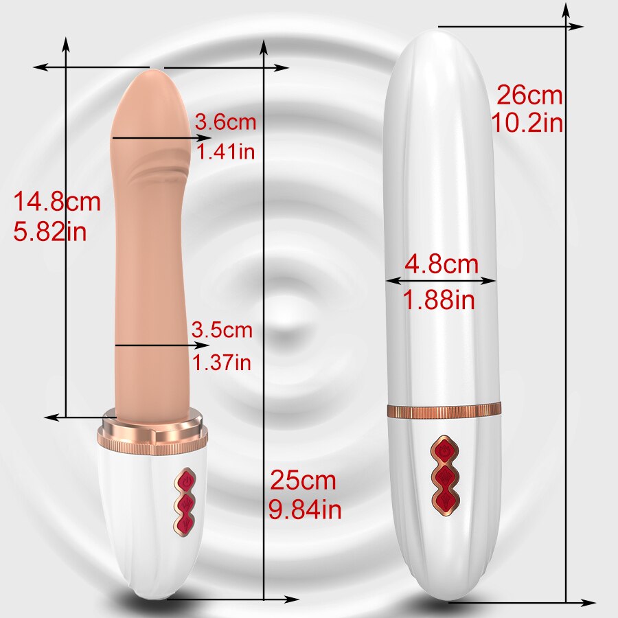 Telescopic Dildo Vibrator and Automatic Up and Down Massager G-Spot Thrusting Retractable Vaginal Toy for Female Orgasm