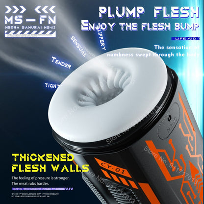 Automatic Sex Toy for Men Oral Sex, Telescopic Sucking Masturbator, Real Vaginas, Pocket Pussy, Vibrator, Adult Oral Masturbation Cup