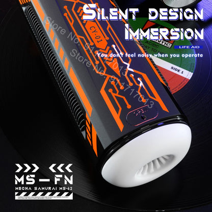 Automatic Sex Toy for Men Oral Sex, Telescopic Sucking Masturbator, Real Vaginas, Pocket Pussy, Vibrator, Adult Oral Masturbation Cup