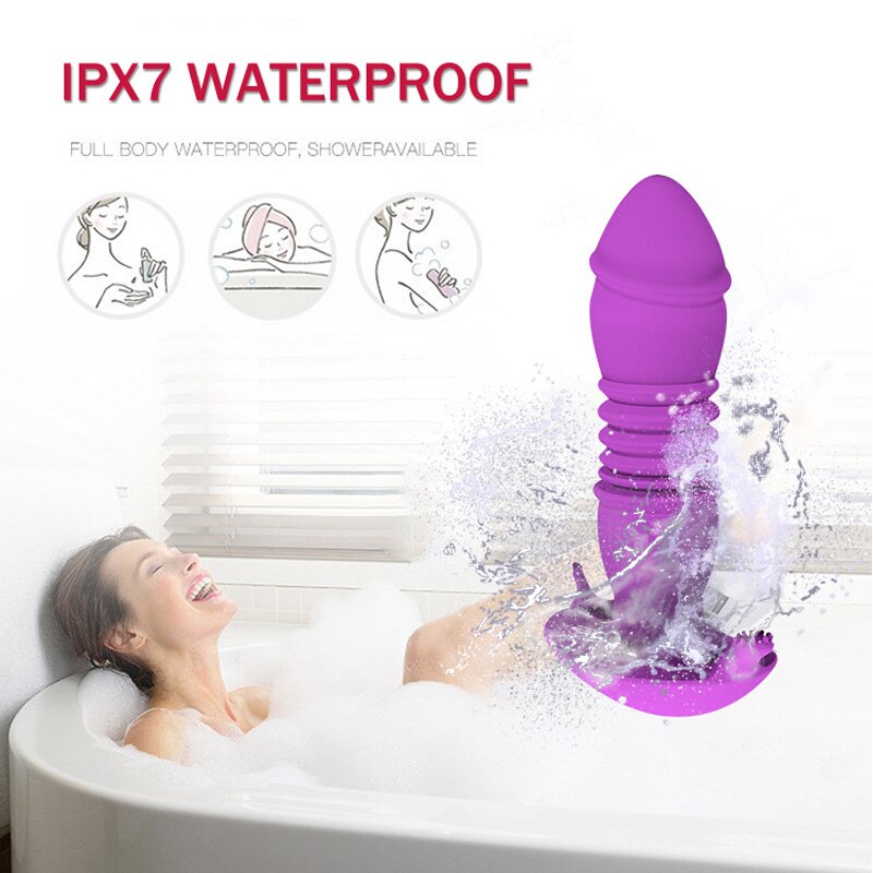 Telescopic Vestibule G-spot Vibrator with Remote Control Waterproof Vibrating Vagina Clit Stimulator Sex Toys for Women & Couples