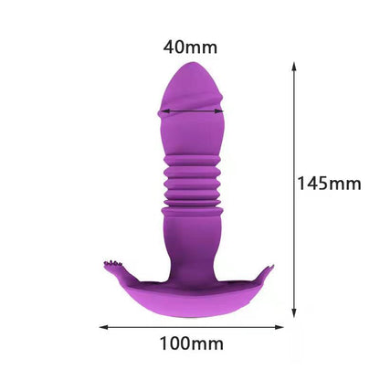 Telescopic Vestibule G-spot Vibrator with Remote Control Waterproof Vibrating Vagina Clit Stimulator Sex Toys for Women & Couples