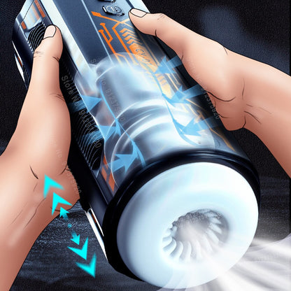 Automatic Thrust Stroking Sucking Male Masturbator Vagina Suction Vibrator Sex Toy for Men Masturbation Cup Dildo 18+