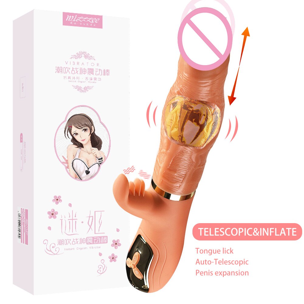 Thrusting Dildo Vibrator for Women Clit Licking Adult Toy Vaginal Massager Female Masturbator