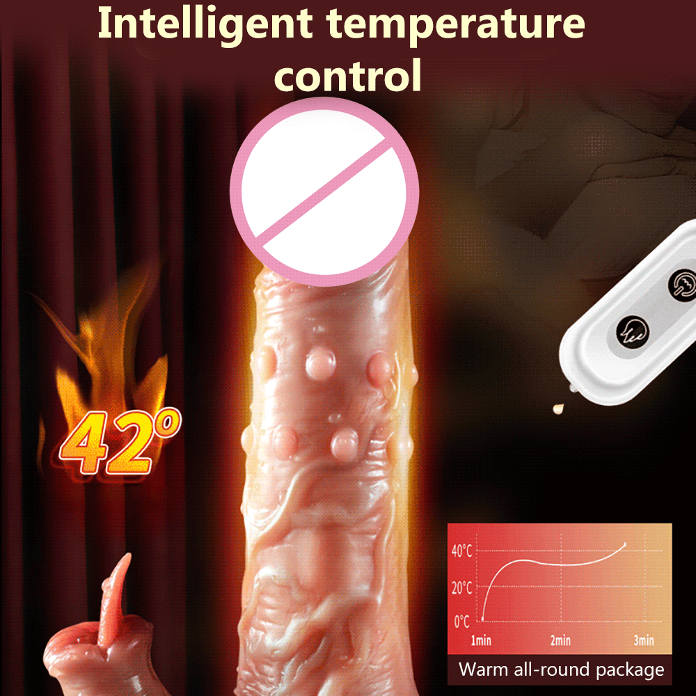 Realistic Thrusting Dildo, Vibrator with Suction Cup, Telescopic Heating Penis Vibrator, Female Masturbator, Sex Toy for Women