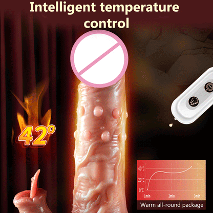 Realistic Thrusting Dildo, Vibrator with Suction Cup, Telescopic Heating Penis Vibrator, Female Masturbator, Sex Toy for Women