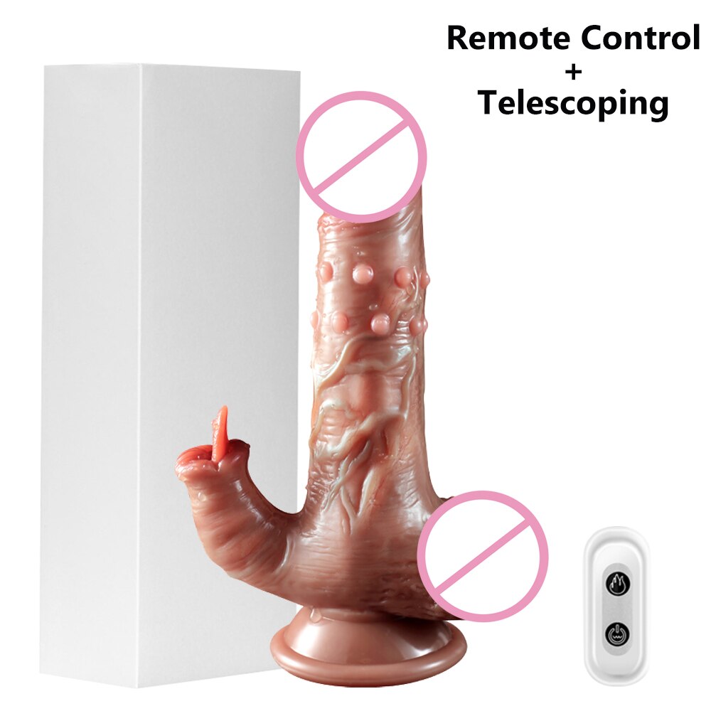 Realistic Thrusting Dildo, Vibrator with Suction Cup, Telescopic Heating Penis Vibrator, Female Masturbator, Sex Toy for Women