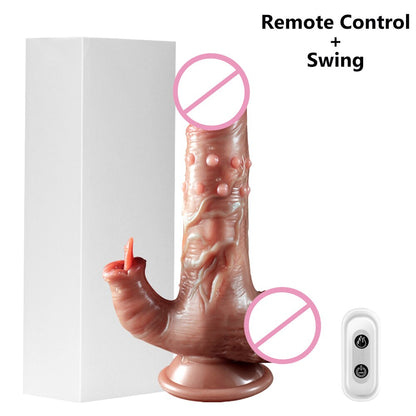 Realistic Thrusting Dildo, Vibrator with Suction Cup, Telescopic Heating Penis Vibrator, Female Masturbator, Sex Toy for Women