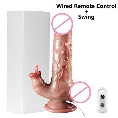 Realistic Thrusting Dildo, Vibrator with Suction Cup, Telescopic Heating Penis Vibrator, Female Masturbator, Sex Toy for Women