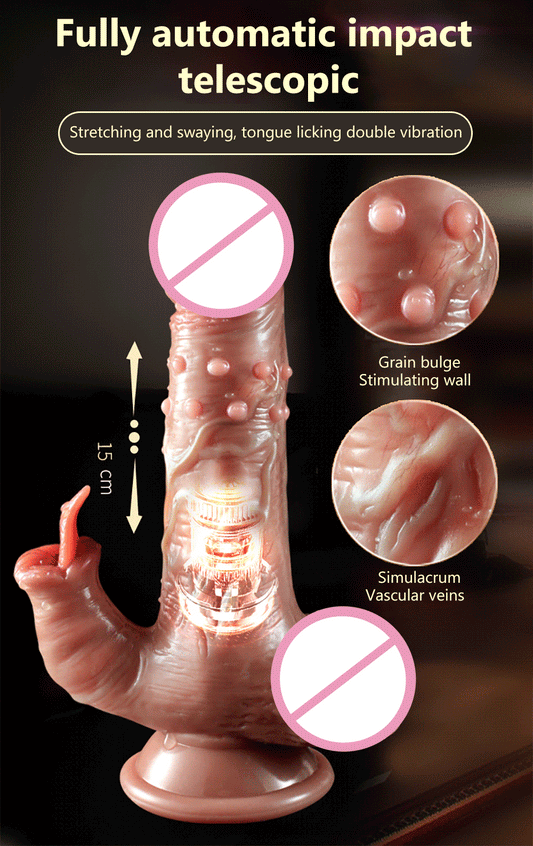 Realistic Thrusting Dildo, Vibrator with Suction Cup, Telescopic Heating Penis Vibrator, Female Masturbator, Sex Toy for Women