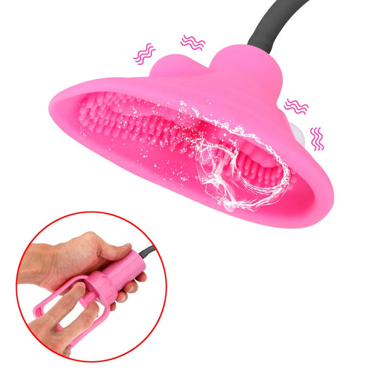 Tongue Licking Sucking Vagina Pump Masturbator Clitoris Stimulator Nipple Vibrator Vacuum Pussy Pump 10 Speed Sex Toys for Women