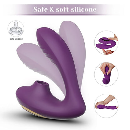 Tracy's Dog New Pro 2 Clitori Sucking Vibrator with Remote Control Function, Purple and Pink Optional Female Vibrator Sex Toy