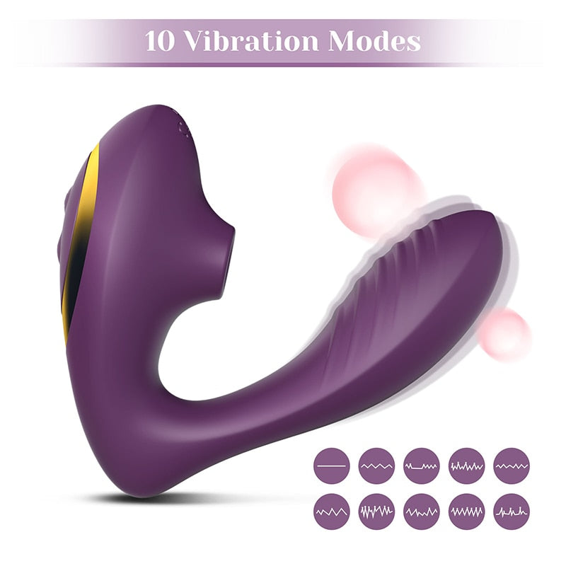 Tracy's Dog New Pro 2 Clitori Sucking Vibrator with Remote Control Function, Purple and Pink Optional Female Vibrator Sex Toy