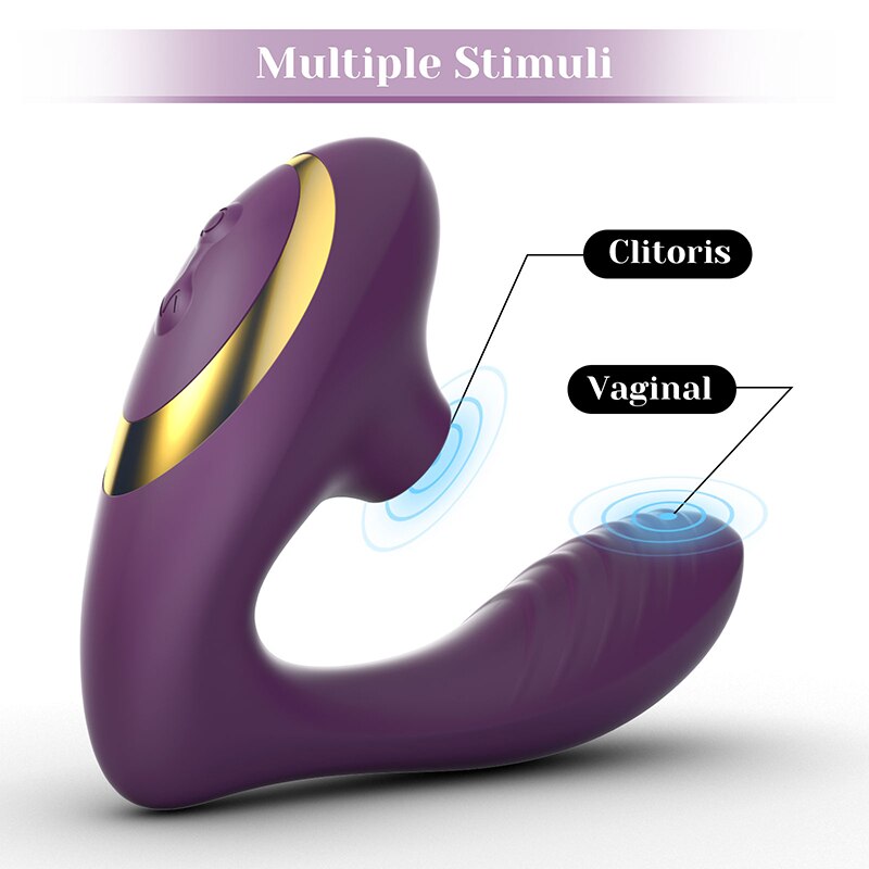 Tracy's Dog New Pro 2 Clitori Sucking Vibrator with Remote Control Function, Purple and Pink Optional Female Vibrator Sex Toy
