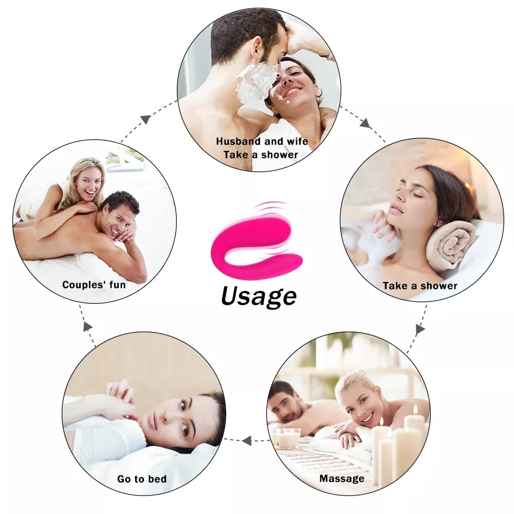 U-shaped Vibrating Egg, Portable, Wearable, Erotic, Couple, Clitoral Stimulation, G-spot Vibration Massager, Adult Erotic Sex Toys for 18+