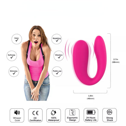 U-shaped Vibrating Egg, Portable, Wearable, Erotic, Couple, Clitoral Stimulation, G-spot Vibration Massager, Adult Erotic Sex Toys for 18+