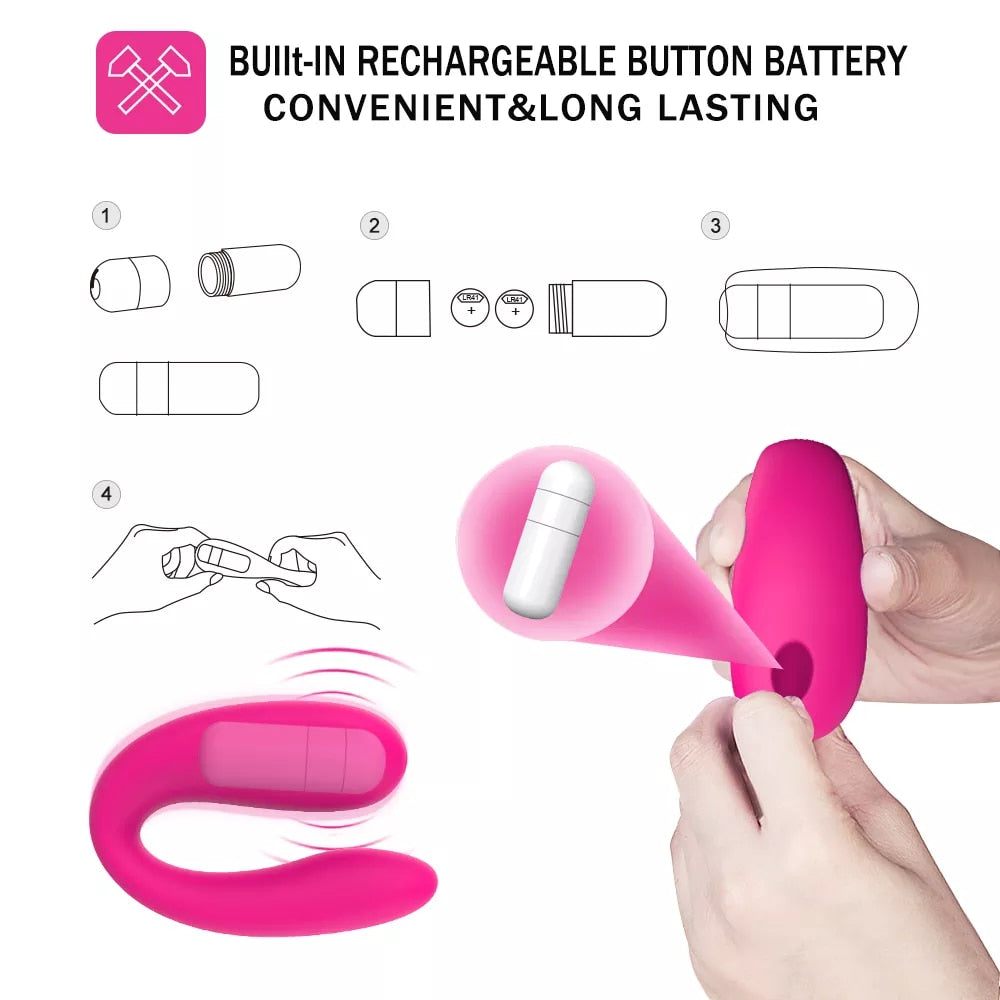 U-shaped Vibrating Egg, Portable, Wearable, Erotic, Couple, Clitoral Stimulation, G-spot Vibration Massager, Adult Erotic Sex Toys for 18+