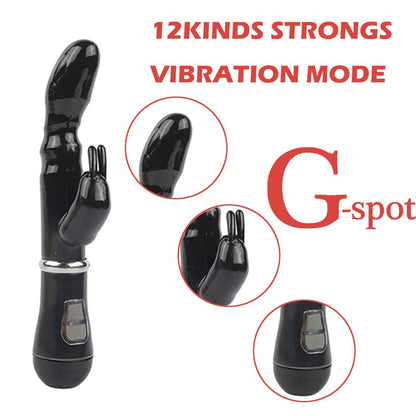 USB Charging Heating AV Rabbit Dildo Vibrator Vagina Clitoris Stimulator G-Spot Adult Game Sex Toys for Women Female Masturbator