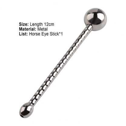 Urine Plugging Rod Metal Horse Eye Expander Stainless Steel Appliance Masturbation Toy Urethral Bead Pagoda Horse Eye Stick Male