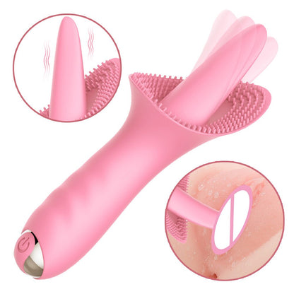 Vaginal Massage G-Spot Clitoral Vibrator Tongue Licking Clit Tickler Sex Toys for Women 10 Modes Vibrating Adult Orgasm Product
