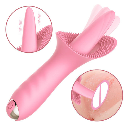 Vaginal Massage G-Spot Clitoral Vibrator Tongue Licking Clit Tickler Sex Toys for Women 10 Modes Vibrating Adult Orgasm Product