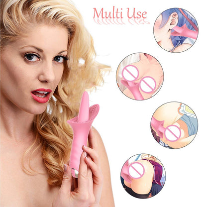Vaginal Massage G-Spot Clitoral Vibrator Tongue Licking Clit Tickler Sex Toys for Women 10 Modes Vibrating Adult Orgasm Product