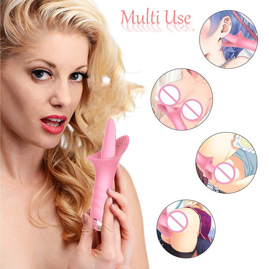 Vaginal Massage G-Spot Clitoral Vibrator Tongue Licking Clit Tickler Sex Toys for Women 10 Modes Vibrating Adult Orgasm Product
