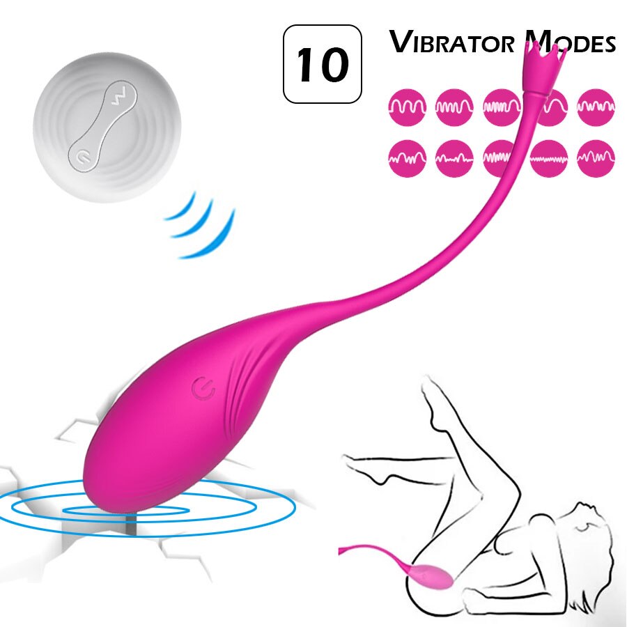 Wireless Remote Control Tight Exercise Vibrating Egg 10 Speeds G Spot Clit Vibrator for Women Vaginal Stimulation Adult Sex Toy