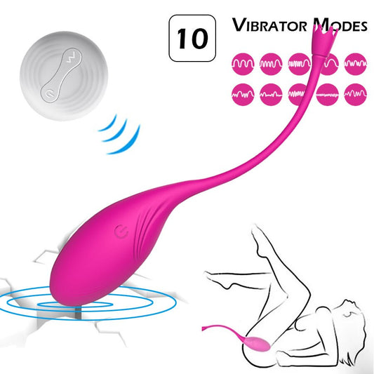 Wireless Remote Control Tightening Exercise Vibrating Egg 10 Speeds G-Spot Clit Vibrator for Women Vaginal Stimulation Adult Sex Toys