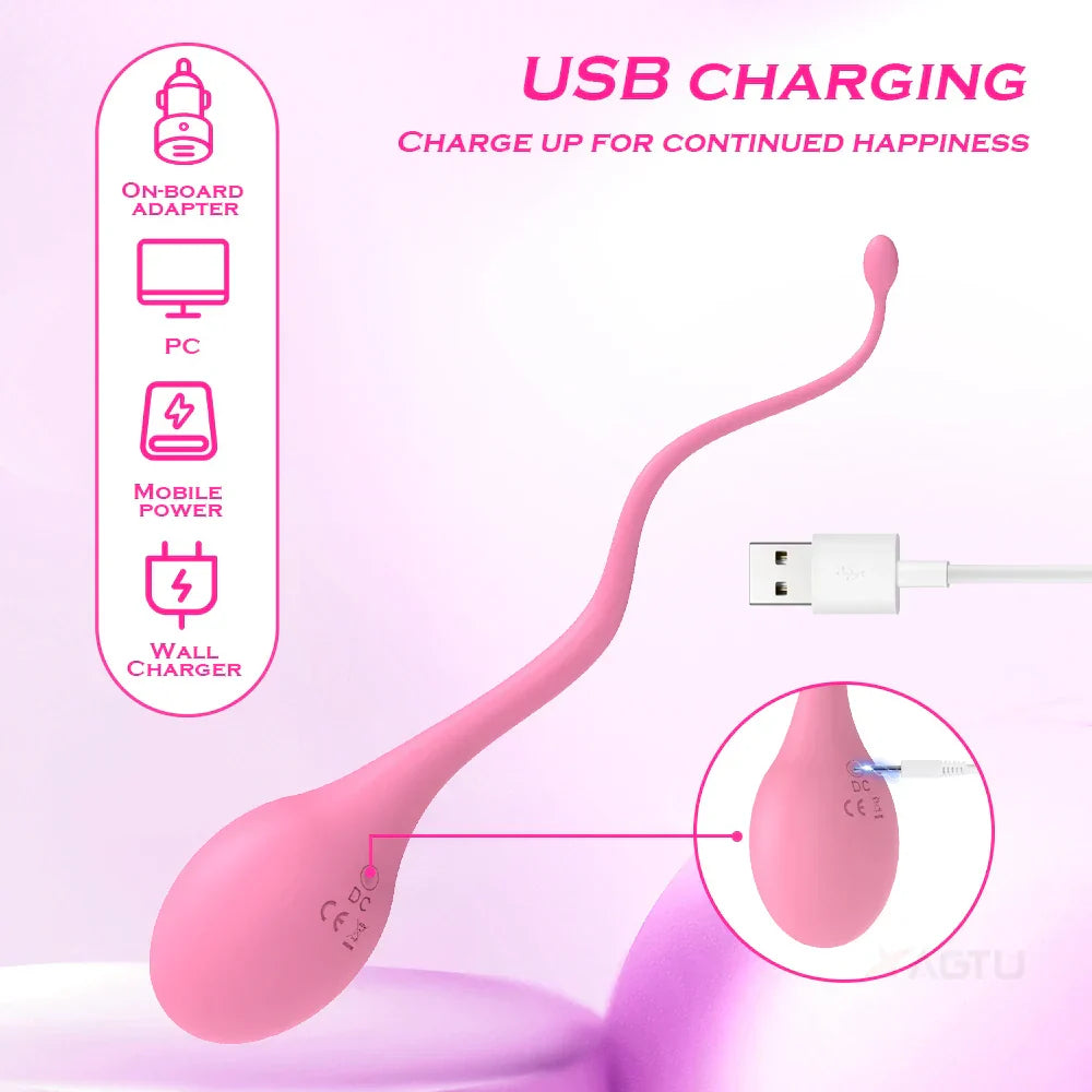 Vibrating Love Egg for Women, Remote Control Clitoris Stimulator, G-Spot Vagina Vibrator, Female Masturbator Sex Toy for Couples
