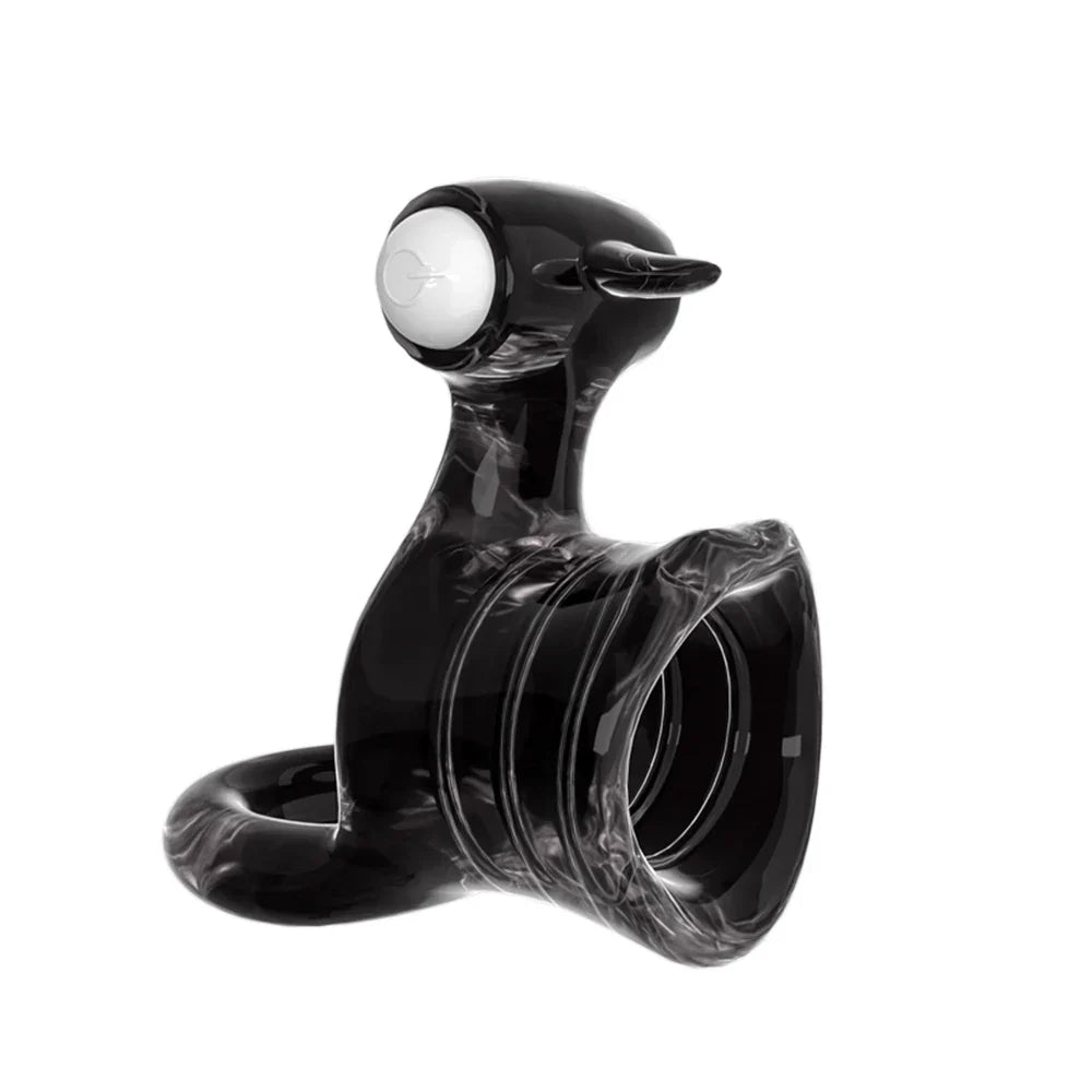 Vibrating Penis Ring for Couples, Delay Ejaculation G-spot Clitoris Stimulator Massager, Double Cock Ring Vibrator Sex Toys for Men
