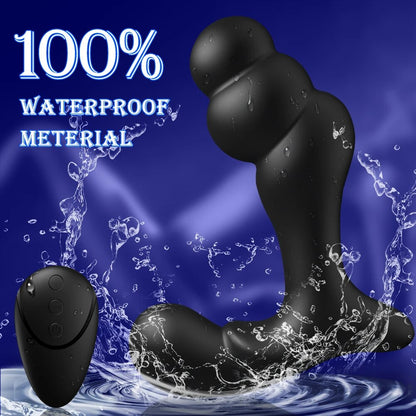 Vibrating Prostate Massager Anal Training Butt Plug 12 Modes Vibration G-Spot Vibrator Anal Beads Stimulator Device