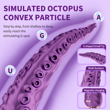 Vibrating Realistic Monster G-Spot Dildos Octopus Vibrator with 7 Powerful Modes Adult Sex Toys for Women Anal Vagina Stimulation