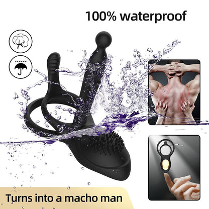 Wireless Remote Control Penis Ring Vibrator Delay Ejaculation Vibrating Cockring Clitoris Stimulator Sex Toys for Men Couple
