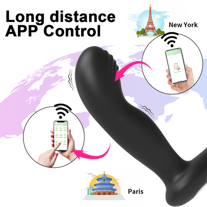 Vibrator Male Prostate Massager Butt Plug Delay Ring Control Backyard Toys Three-Point Stimulator Couple Flirt