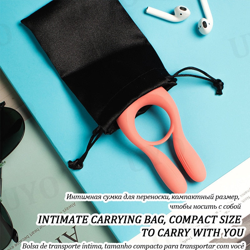 Male Vibrator Cock Ring Lock Ring Silicone Penis Vibration Delay Ring G-Spot Stimulator Couple Toy