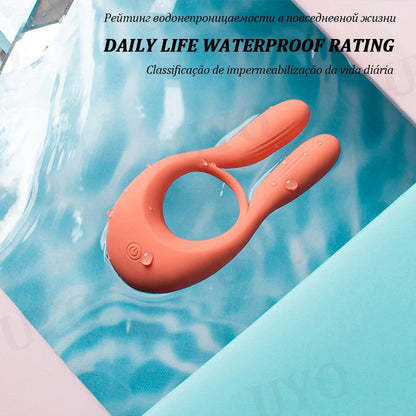 Male Vibrator Cock Ring Lock Ring Silicone Penis Vibration Delay Ring G-Spot Stimulator Couple Toy