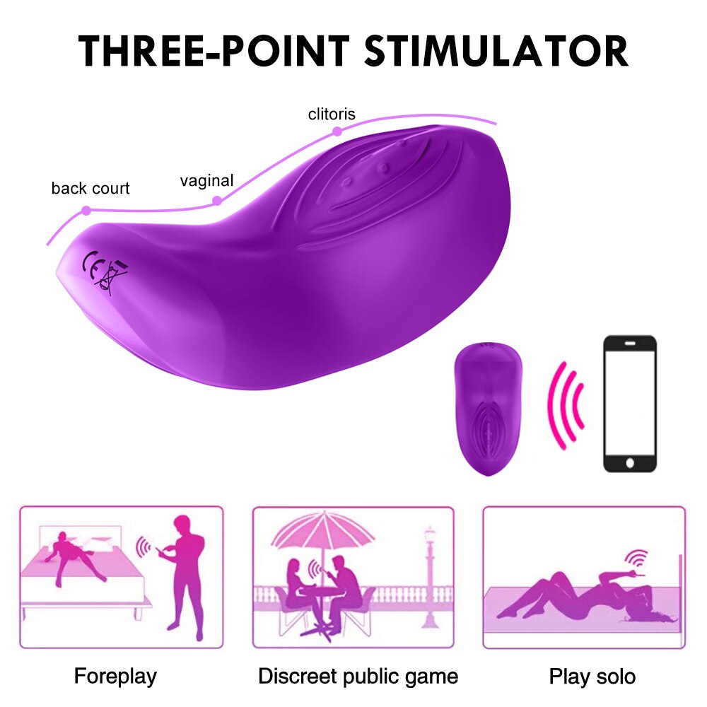 Butterfly Wearable Vibrator Wireless Remote App Panties Dildo Vibrator for Women Clitoral Stimulator G-Spot Massager Sex Toys