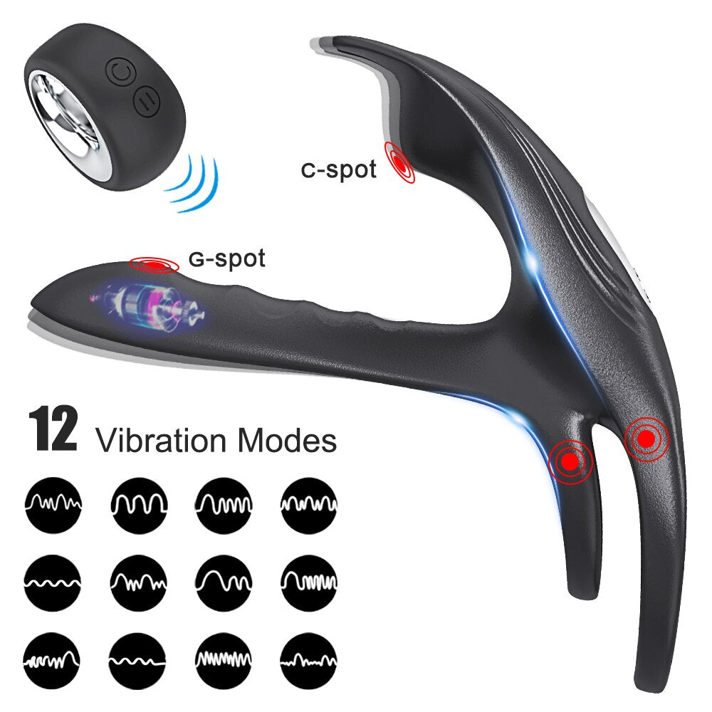 Dual Vibrator Dual Motor Cockring Wireless Cock Ring Male Adult Sexy Toy Delay Ejaculation Penis Ring