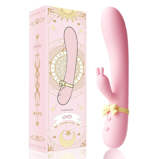 Vibrator for Women, Silicone Rabbit Sex Toy, Waterproof USB G-Spot Clitoral Stimulator UYO