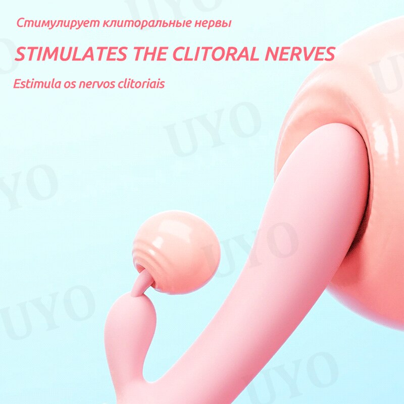 Vibrator for Women, Sex Toy Silicone Rabbit Vibrator, USB Rechargeable Waterproof G-Spot Clitoral Stimulator UYO