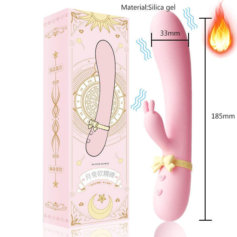 Vibrator for Women, Silicone Rabbit Sex Toy, Waterproof USB G-Spot Clitoral Stimulator UYO