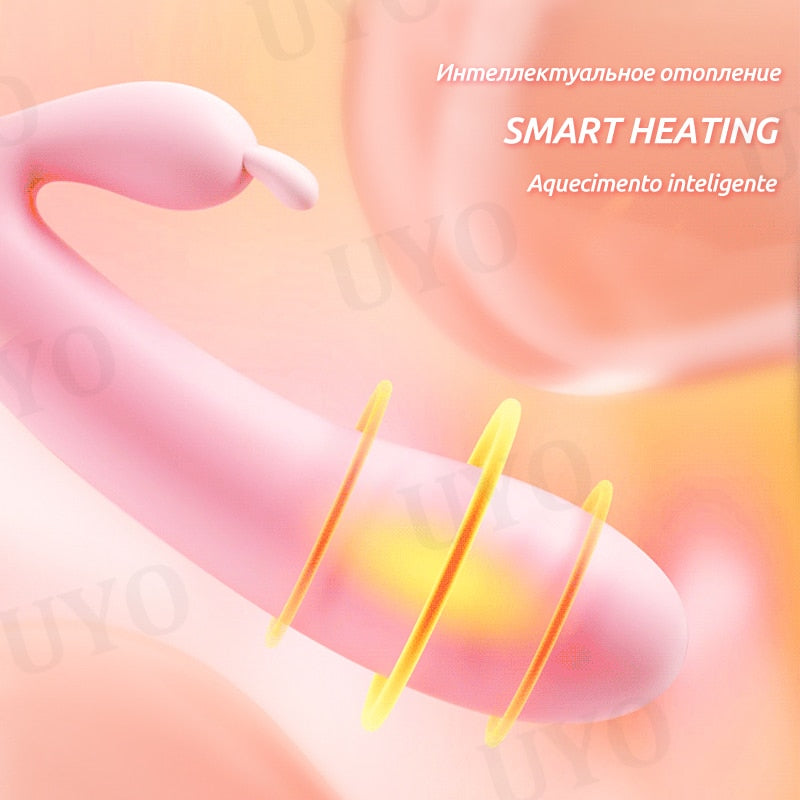 Vibrator for Women, Silicone Rabbit Sex Toy, Waterproof USB G-Spot Clitoral Stimulator UYO